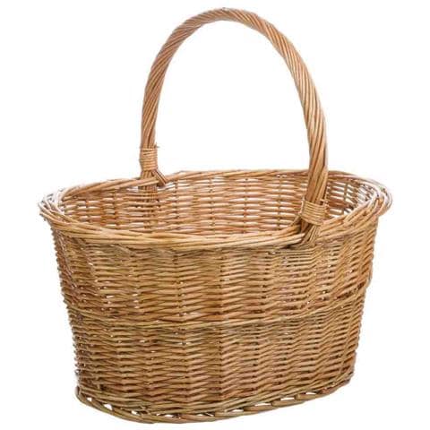 Cesto In Vimini Marrone 42x30x22/42h - Foto 1