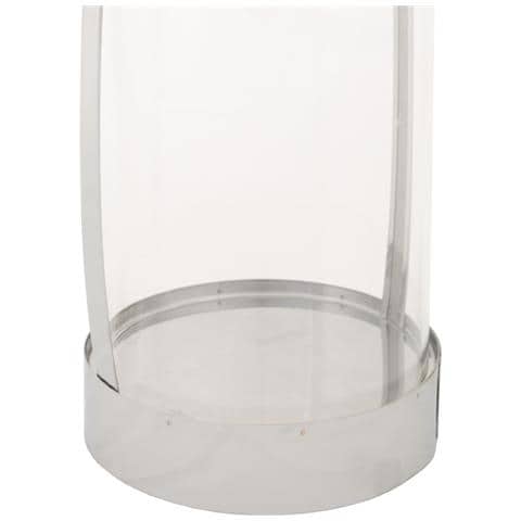 Lanterna In Acciaio Inox E Vetro Argento 12,5x12,5x23h - Foto 5