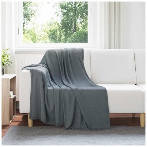 Coperte da Pile 24 pcs Grigio scuro 170 x 130 cm Panno - Foto 2