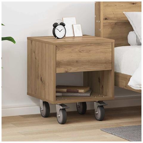 Comodino Rovere artigianale 40,5 x 40 x 48 cm Legno multistrato - Foto 2