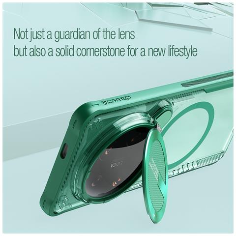 Cover per 14 Ultra - TPU+PC, Verde, Con Soporte - Foto 2