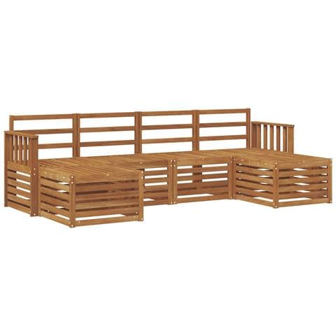 Set divani 6 pcs Naturale Legno di Acacia Massello - Foto 1