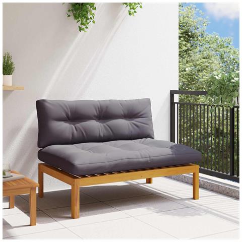 Unità Divano Centrale Grigio Naturale e Scuro 120 x 80 x 82 cm - Foto 2