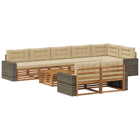 Set di divani da esterno con cuscino 9 pcs - Foto 1