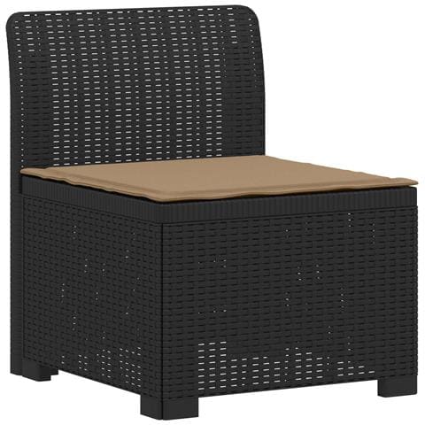 Divano da Giardino a 1 Posto con Cuscino Aspetto Rattan PP - Foto 1
