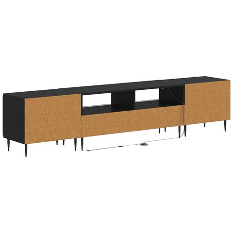 Mobile TV LED a 5 pezzi Nero Legno ingegnerizzato - Foto 2