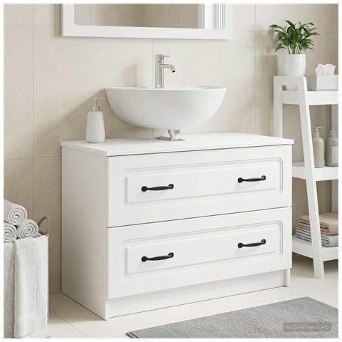 Armadio per Lavabo da Bagno UTRECHT Bianco 82 x 41 x 56 cm - Foto 2