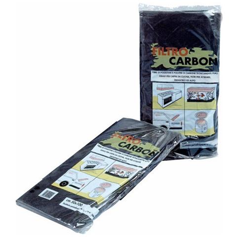 Filtri a carboni attivi in fibra di poliestere per cappe 50x100 cm 2 pezzi - Foto 1