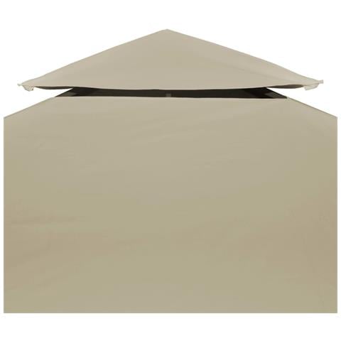 Telo Impermeabile Ricambio per Gazebo 310g / m² Beige 3x4m - Foto 2
