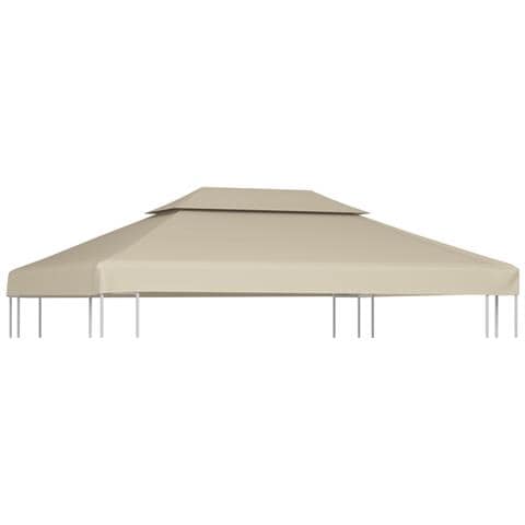 Telo Impermeabile Ricambio per Gazebo 310g / m² Beige 3x4m - Foto 1