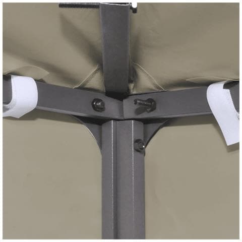 Telo Impermeabile Ricambio per Gazebo 310g / m² Beige 3x4m - Foto 6