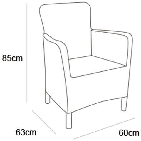 Keter Sedia da Pranzo da Giardino Trenton Cappuccino 226454 - Foto 2