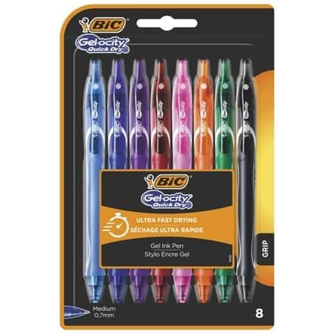 Astuccio 8 Penna Sfera Scatto Colori Assortiti Gelocity Quick Dry â® - Foto 2
