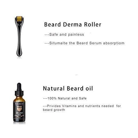 Kit Barba Crescita Barba Growth Oil Activator Serum Barba Rullo Di Uomini Derma Rullo Di Uomini Beard Grooming Strumenti Per Barba Rapida Crescita E Ispessimento - Foto 2