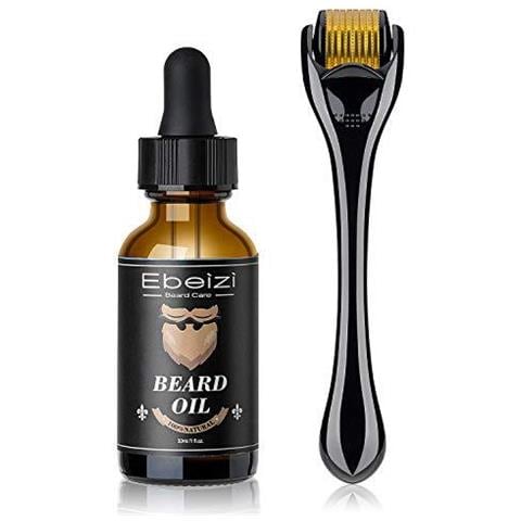 Kit Barba Crescita Barba Growth Oil Activator Serum Barba Rullo Di Uomini Derma Rullo Di Uomini Beard Grooming Strumenti Per Barba Rapida Crescita E Ispessimento - Foto 4