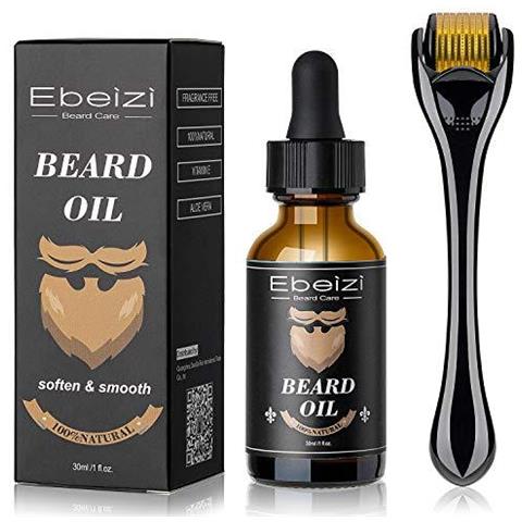 Kit Barba Crescita Barba Growth Oil Activator Serum Barba Rullo Di Uomini Derma Rullo Di Uomini Beard Grooming Strumenti Per Barba Rapida Crescita E Ispessimento - Foto 1