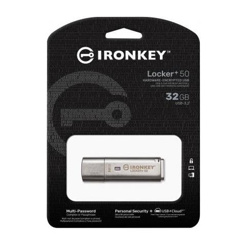 Chiavetta USB 32 GB IronKey Locker +50 Interfaccia USB 3.0 / 3.1/3.2 Gen 1 Tipo A Colore Argento - Foto 3