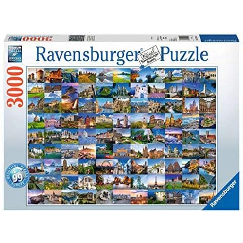 99 Beautiful Places In Europe Puzzle A Blocchi 3000 Pz - Foto 2