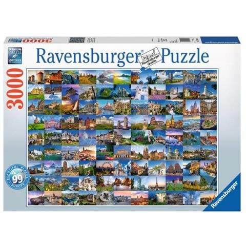 99 Beautiful Places In Europe Puzzle A Blocchi 3000 Pz - Foto 1