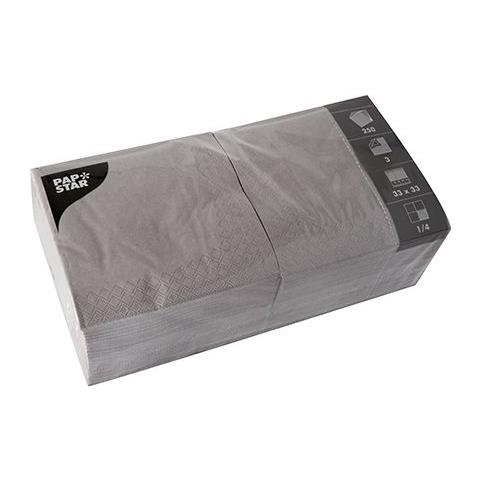 87448 tovagliolo di carta Carta velina Grigio 250 pz - Foto 1