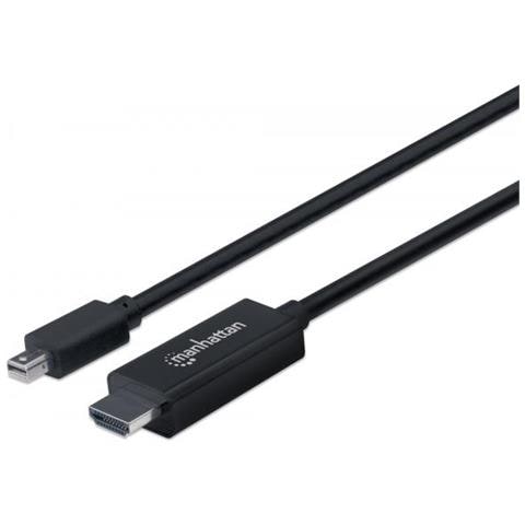 153232 Cavo E Adattatore Video 1,8 M Mini Displayport Hdmi Tipo A [standard] Nero (mini Displayport To Hdmi Ca - Foto 1