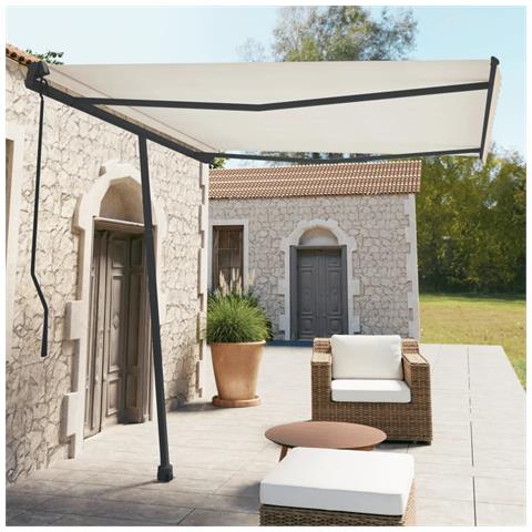 Set Pali Per Tenda Da Sole Antracite 300x245 Cm Ferro - Foto 1