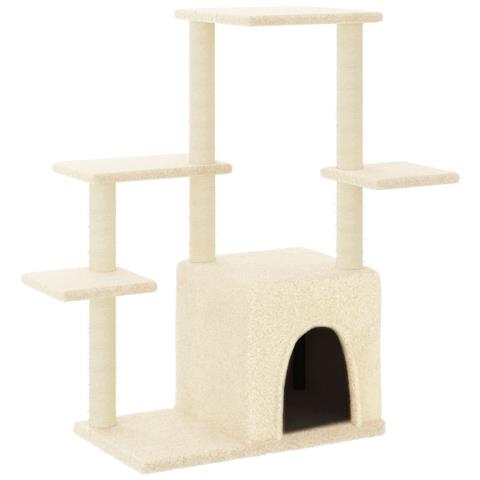 Albero Per Gatti Con Tiragraffi In Sisal Crema 97,5 Cm - Foto 1