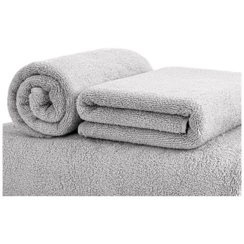 Asciugamani Salvietta Bagno In Morbida Spugna Modello Sophie Colore Grigio Perla Ospite Grigio Perla - Foto 2