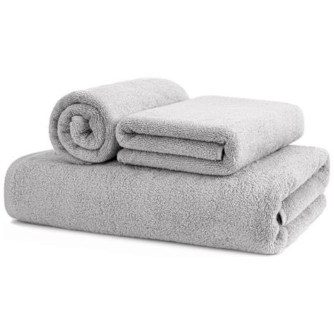 Asciugamani Salvietta Bagno In Morbida Spugna Modello Sophie Colore Grigio Perla Ospite Grigio Perla - Foto 1