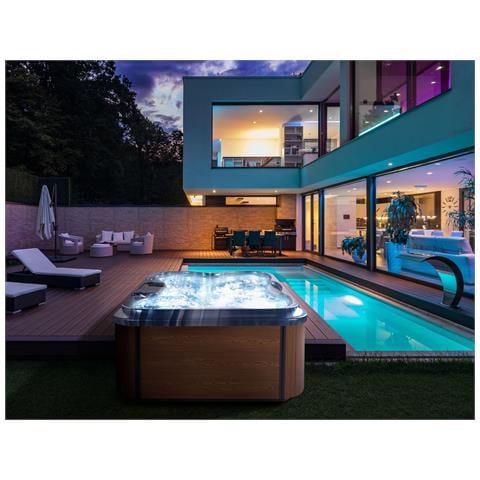 Vasca Idromassaggio Da Esterno Con Led Arcelia Blu - Foto 1