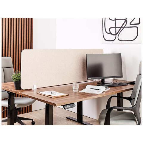 Pannello Divisorio Per Scrivania Beige 160 X 50 Cm Split - Foto 1