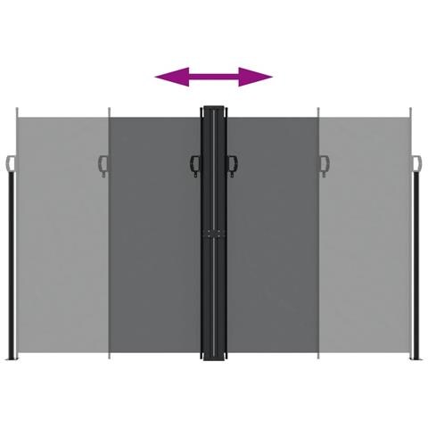 Tenda da Sole Laterale Retrattile Nera 200x600 cm - Foto 2