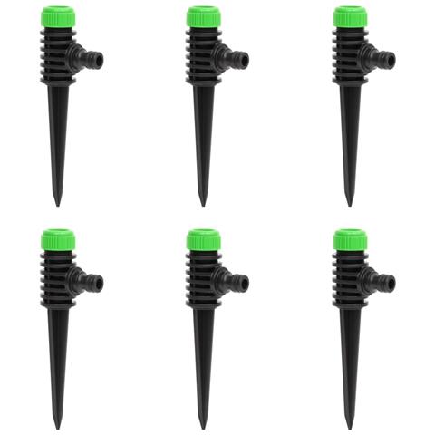 Irrigatori Rotanti 6 Pz Verdi E Neri 3x6x19,5 Cm Abs E Pp - Foto 1