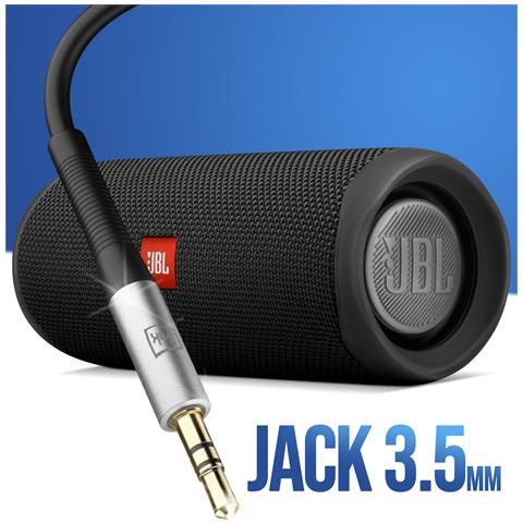 Cavo Ausiliario Jack 3,5 Mm Alluminio Robusto Suono Nitido 1 Metro, Nero - Foto 5