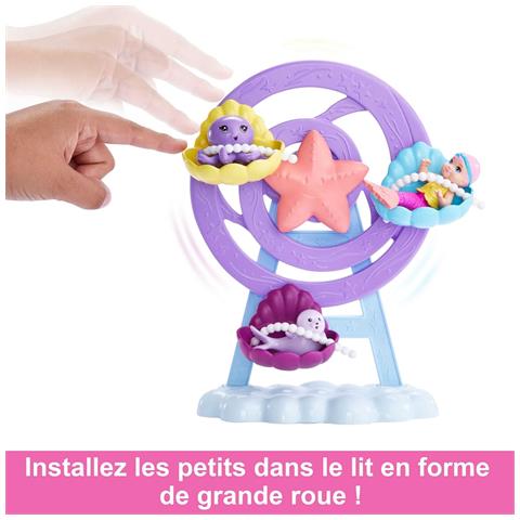 Barbie Playset Dreamtopia Babysitting Con Bambola Sirena E Accessori, Multicolore - Foto 2