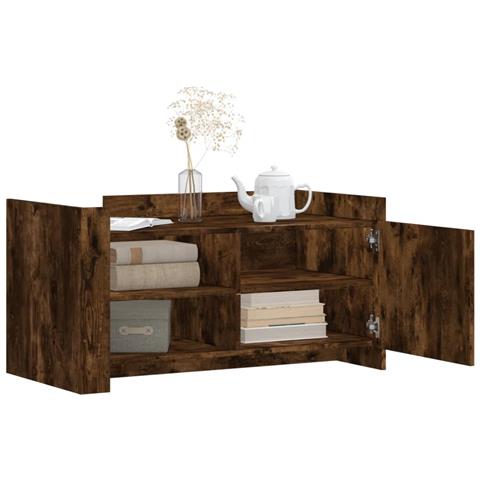 Tavolino Salotto Rovere Fumo 100x50x50 Cm In Legno Multistrato - Foto 3