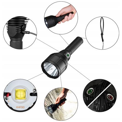 Torcia Tattica Professionale Xhp9090 3000lm Breve Serie Pro Va0044 Vayox - Foto 2