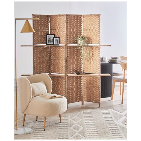 Paravento Trafoi 170 X 158 Cm Legno Chiaro Legno - Foto 1