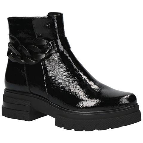 Black Casual Closed Booties Stivaletti Pelle Scarpe Donna Nero Eu 36, 9-25413-29-017 - Foto 2