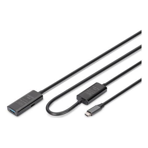Digitus Cavo Di Prolunga Attivo Usb 3.2 Gen1 5g Usb-c - Usb-a 10 M (usb-c/usb-a 5g Extens Cable 10m - 5g Usb 3.2 Gen1) - Foto 1