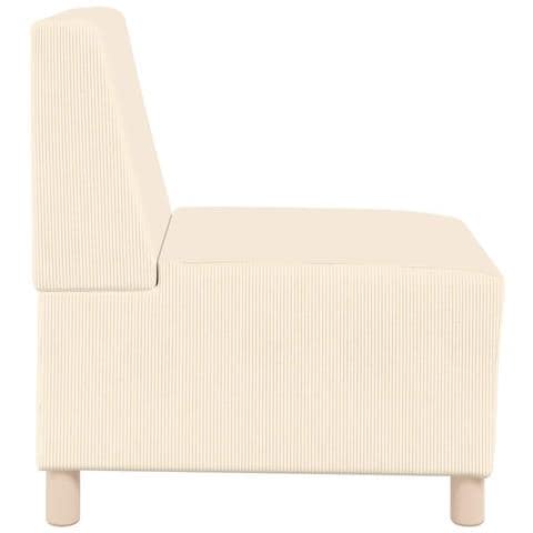 Divano Sedia Crema 55 cm Tessuto di Velluto a Coste - Foto 8