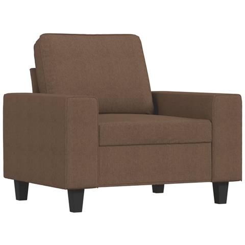 Poltrona Marrone 60 Cm In Tessuto - Foto 2