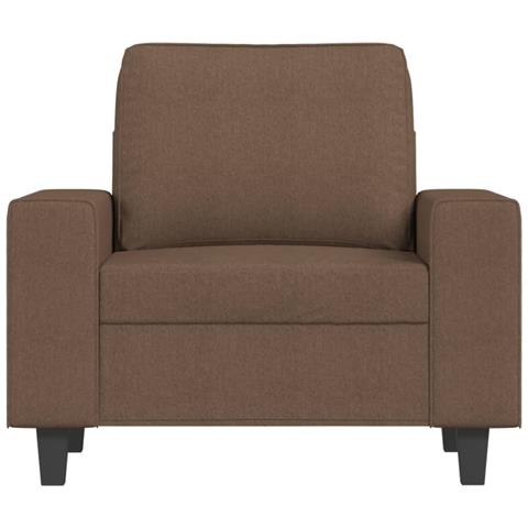 Poltrona Marrone 60 Cm In Tessuto - Foto 3