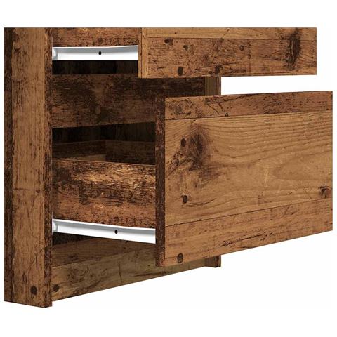 Scrivania Legno Antico 140x50x77 Cm In Legno Multistrato - Foto 2