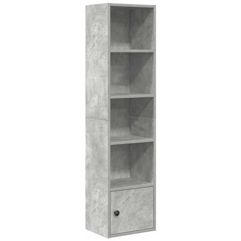 Libreria Grigio Cemento 31x24x127 Cm In Legno Multistrato - Foto 2