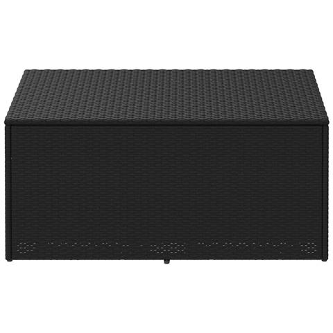 Baule Da Giardino Nero 110x50x58 Cm In Polyrattan - Foto 3