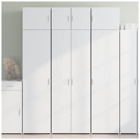 Lusso Casadino - Mobile Portaoggetti Bianco 70x42,5x225 Cm In Truciolato - Foto 8