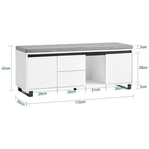 Scarpiera 110x35x42cm Fsr176-w - Foto 2