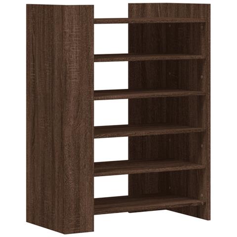 Scarpiera Rovere Marrone 74,5x37,5x100 cm in Legno Multistrato - Foto 1