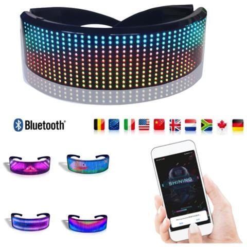Occhiali Led A Colori Con App - Personalizzabili, Ideali Per Feste E Dj - Foto 2